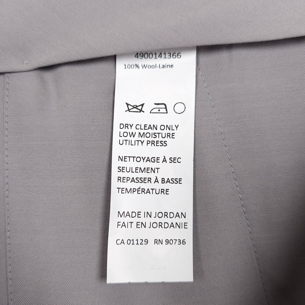 Calvin Klein Mens Slim Fit Wool Dress Pants 40x30 Light Grey Solid Pleated NWT - Picture 13 of 13